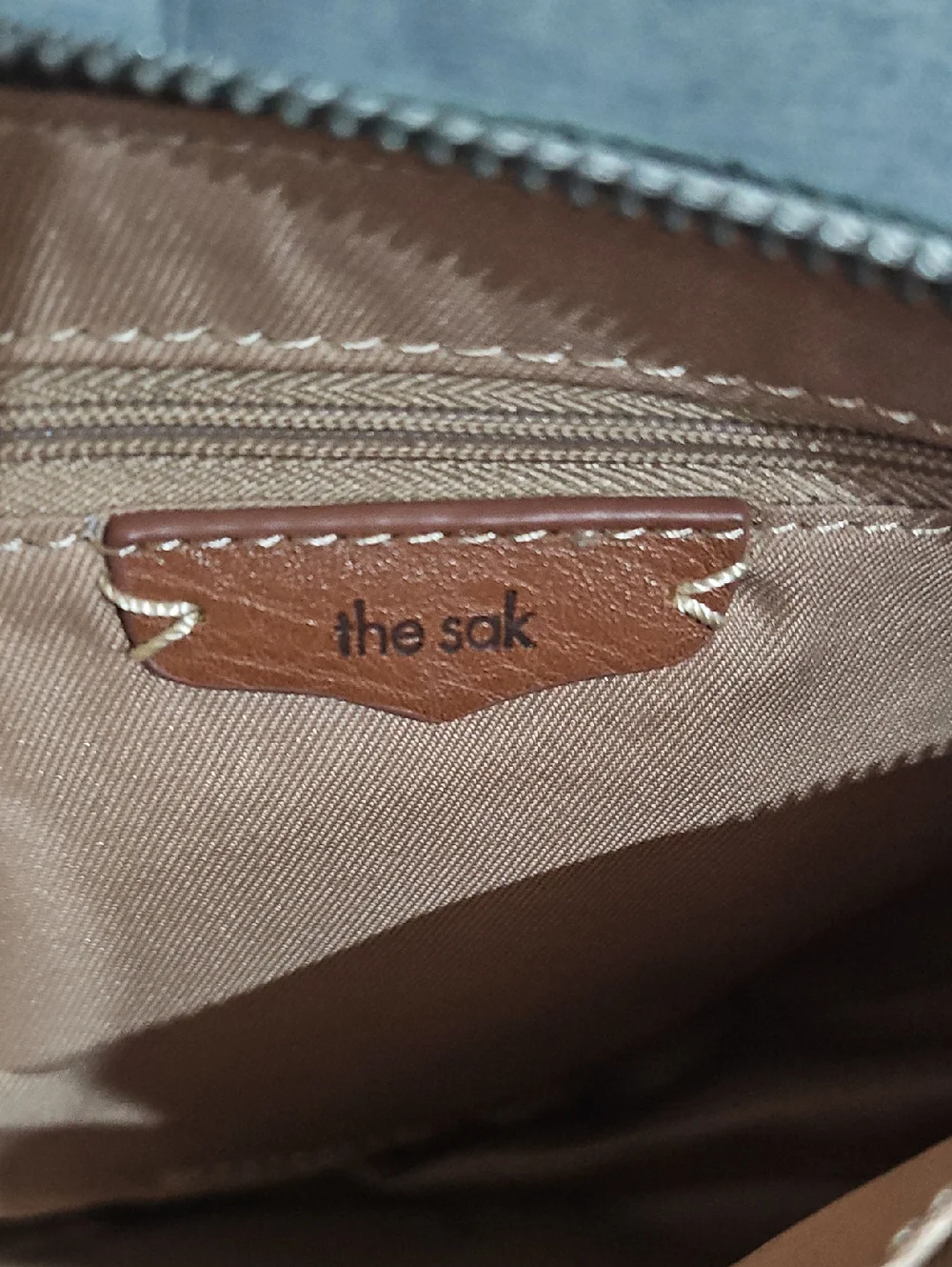 The Sak Metallic Pewter Crossbody Belt Bag with Black Strap - Picture 3 of 7